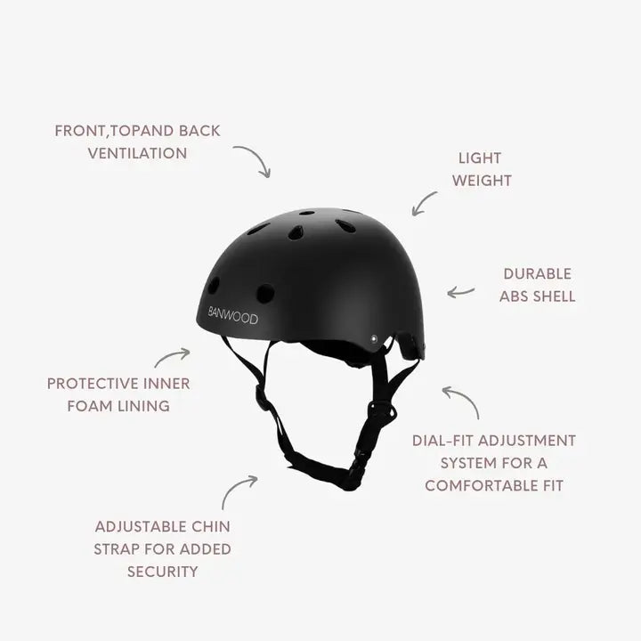 BANWOOD HELMET - BLACK (50-54 cm)