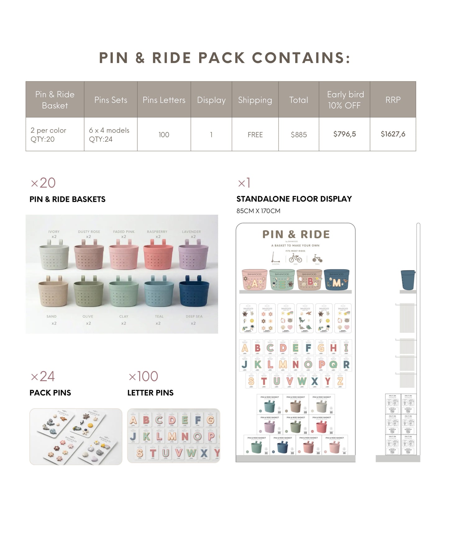 Pin & Ride Display Banwood - Pack