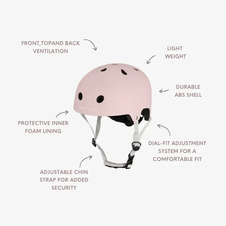 BANWOOD ECO HELMET - FADED PINK (50-54 cm)
