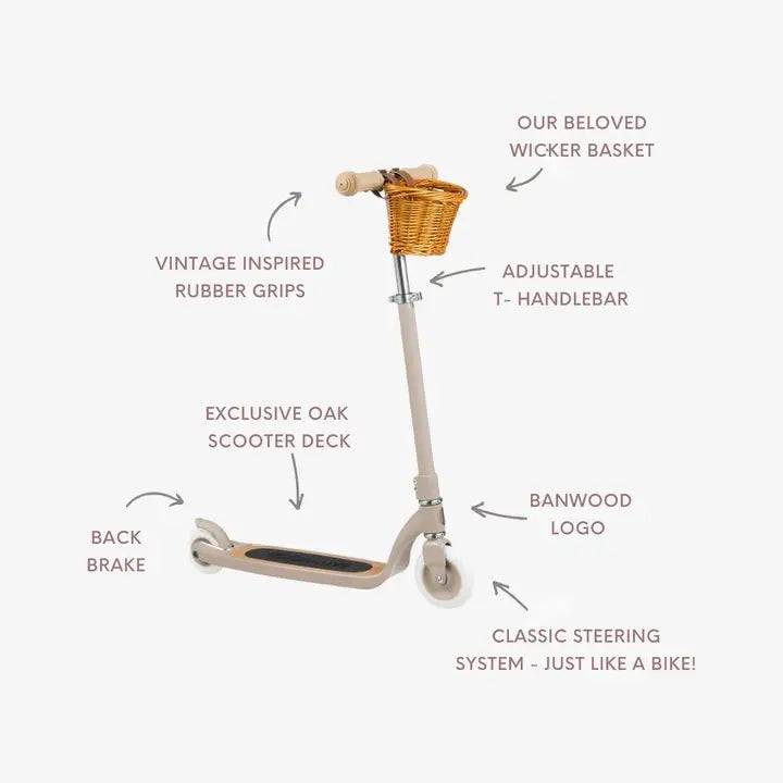 BANWOOD VINTAGE MAXI SCOOTER - BEIGE