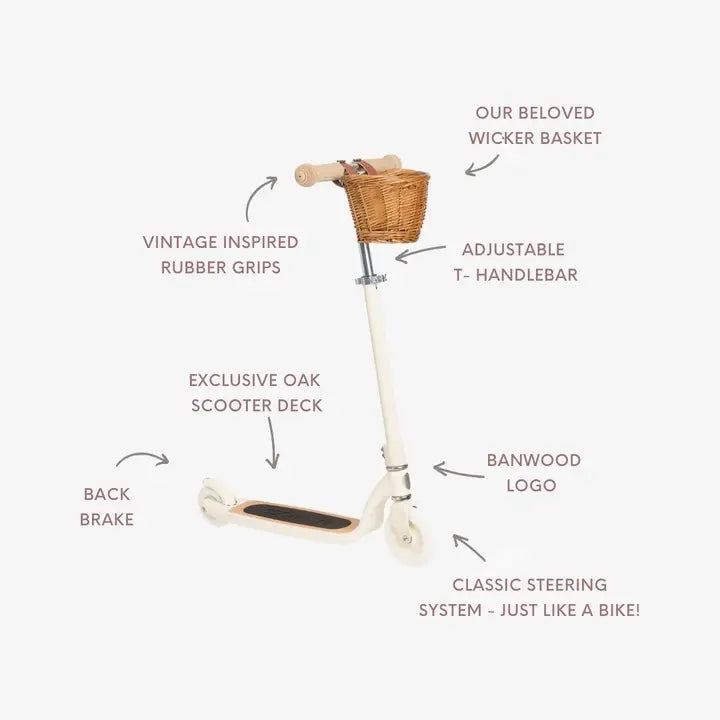 BANWOOD VINTAGE MAXI SCOOTER - CREAM